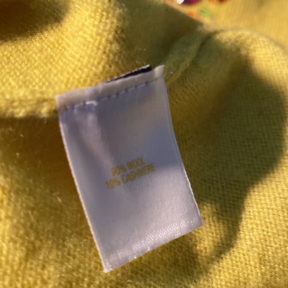 Kate Spade Paulina Cardigan Sweater in Chartreuse/Mustard Jeweled Collar - Picture 6 of 10